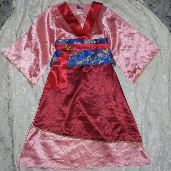 open lace back dress Disney Store Mulan Traditional Pink Dress Beanbag Plush – Hurricane Jack  Surplus main image 1